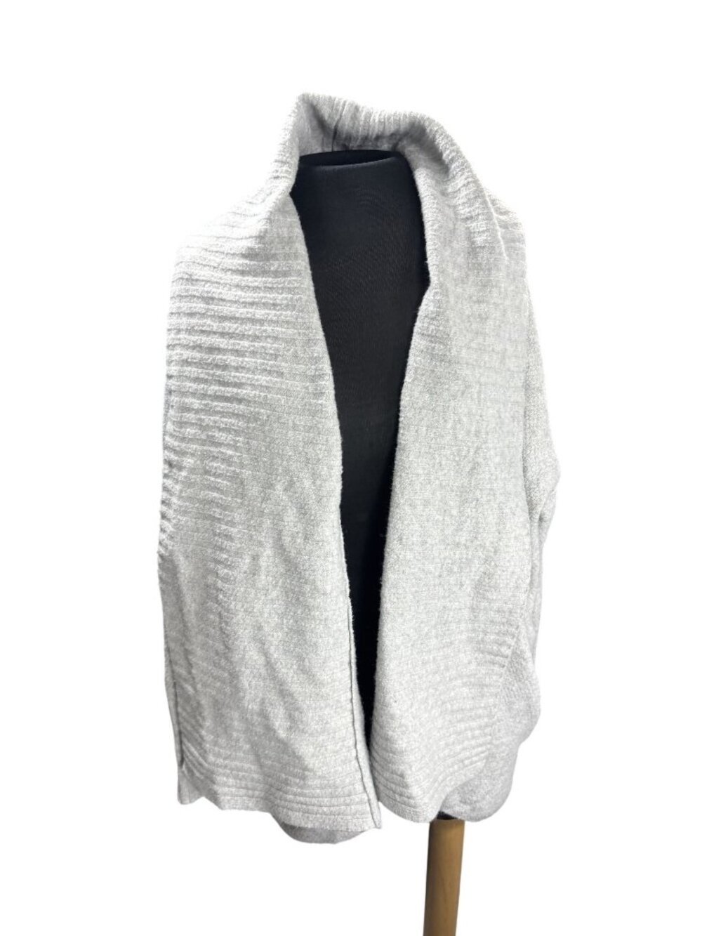 Knox Rose Womens Gray Open Front Cardigan Sweater Size M Soft Recycled Blend